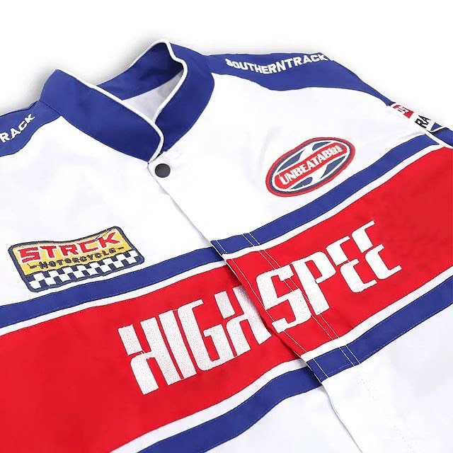 Wholesale Plus Size Custom Vintage Racing Men's Jackets With Zippers Race Car Jacket Motorcycle Jacket For Men