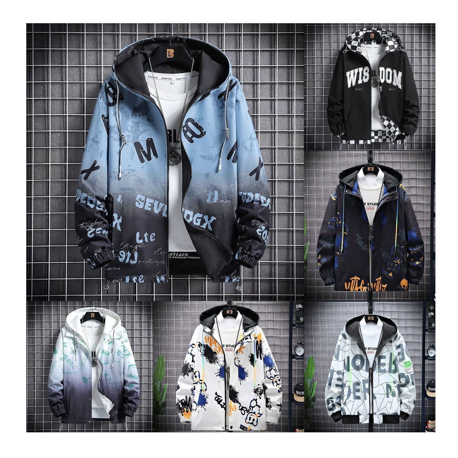Customized leather sleeve chain Chenille embroidered baseball jacket for men's retro Letterman campus jacket