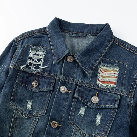 Wholesale Custom Vintage Plain Funky Over sized Jean Denim Jacket Men Fashion Street Wear Acid Wash Denim Jacket Quality Jacket