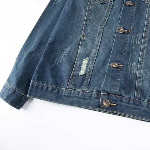 Wholesale Custom Vintage Plain Funky Over sized Jean Denim Jacket Men Fashion Street Wear Acid Wash Denim Jacket Quality Jacket