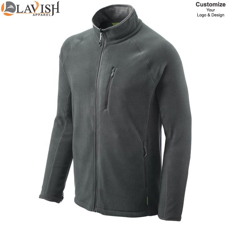 Custom Winter Micro Polar Fleece Men's Jacket Man Long Sleeve Winter Polar Fleece Men's Jacket