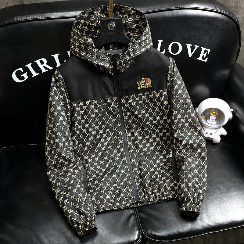 Men's fashion clothes casual jacket Hooded Coat autumn streetwear leather jacket for men
