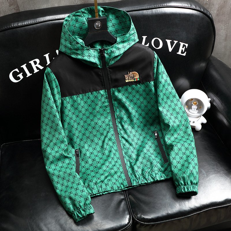 Men's fashion clothes casual jacket Hooded Coat autumn streetwear leather jacket for men