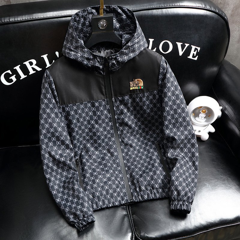 Men's fashion clothes casual jacket Hooded Coat autumn streetwear leather jacket for men