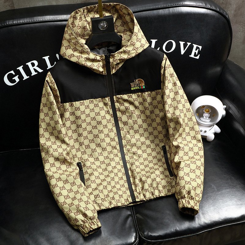 Men's fashion clothes casual jacket Hooded Coat autumn streetwear leather jacket for men
