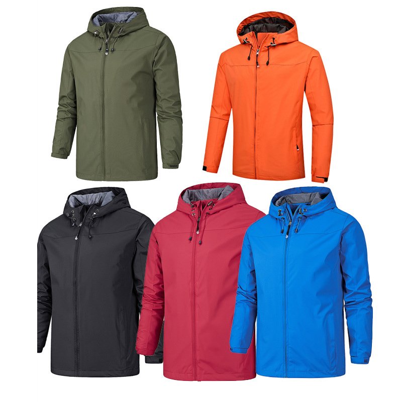Blank Outdoor Jacket Custom Logo Waterproof Windbreaker Jackets Plus Size Men's Tracksuit Jacket