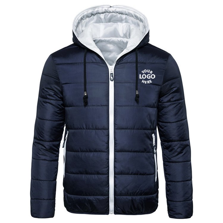Wholesale Outdoor Warm Bubble Coat Clothing Manufacturers Custom Winter Hood Puffer Jackets for Men