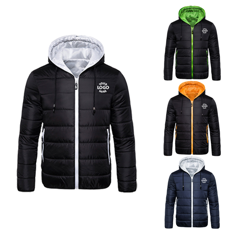 Wholesale Outdoor Warm Bubble Coat Clothing Manufacturers Custom Winter Hood Puffer Jackets for Men