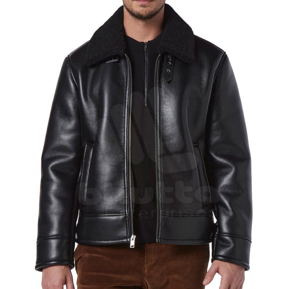Faux Fur Color Real Leather Men's Jackets Winter Fashion Latest Leather Jackets for Men