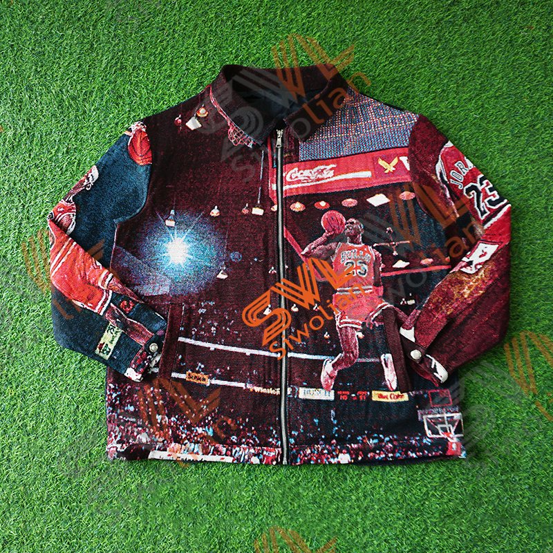 Custom apparel Men's custom tapestry Jacket tapestri clothing crop top zip up Plus Size tapestry sweater coat