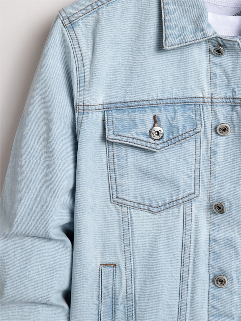 Comfortable Men's Light Blue Denim Jacket Blue Jacket With Pockets for Men