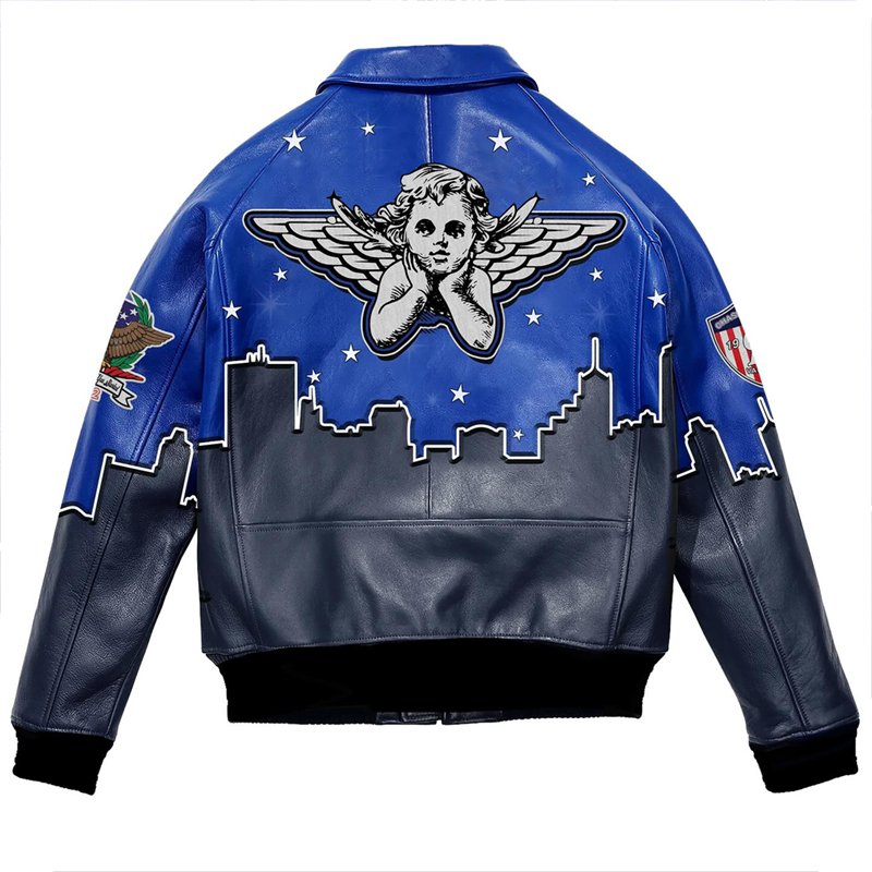 Stylish Men's Winter Jacket Genuine Leather Waterproof Manufacturer's Custom Embroidered Chenille Patch Varsity Letterman Style