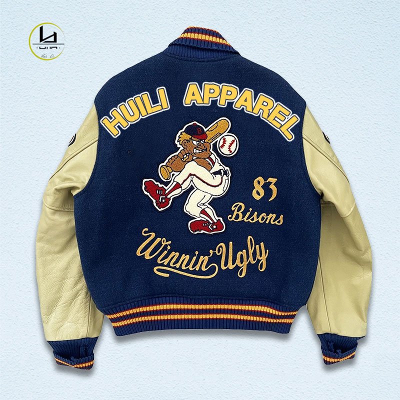 letterman jacket manufacturers wholesale chenille applique embroidered varsity jacket custom y2k vintage winter jacket baseball
