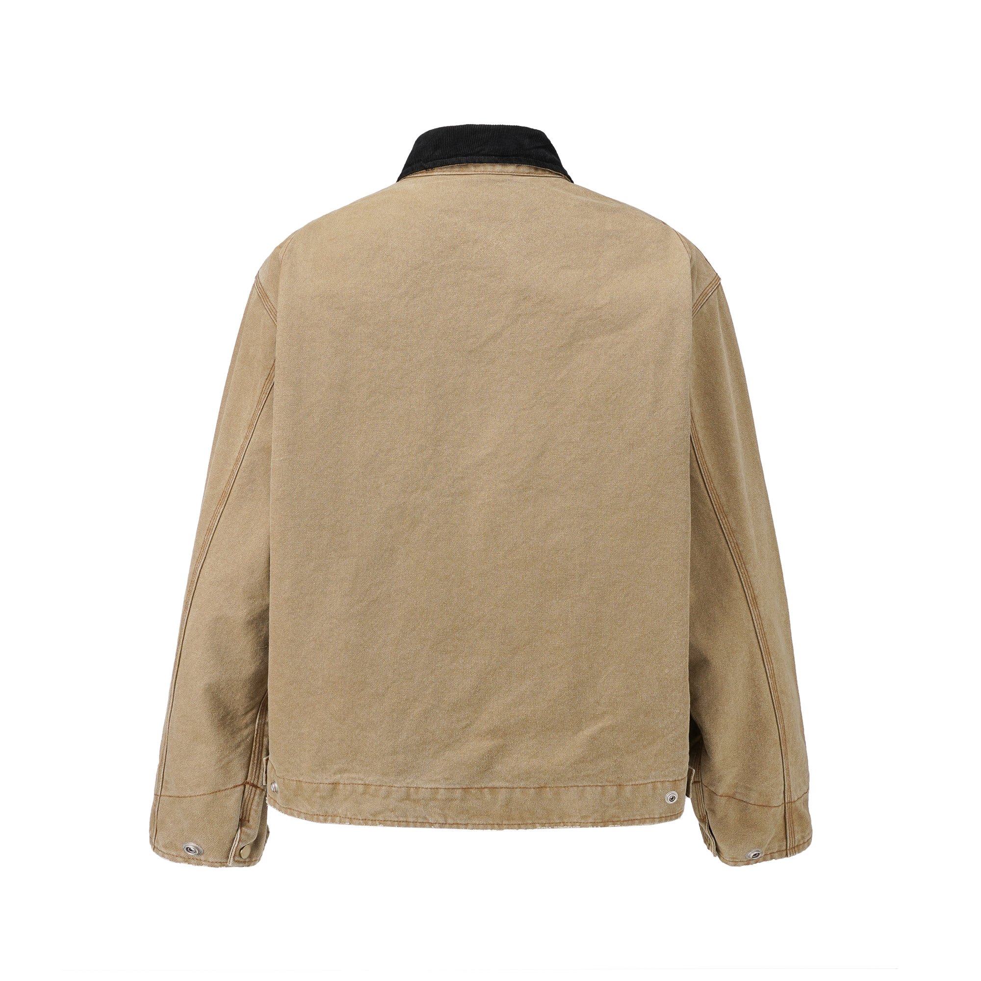 OEM High quality brand stock drop shipping model fashion work plus size custom canvas jacket for men stylish denim men jacket