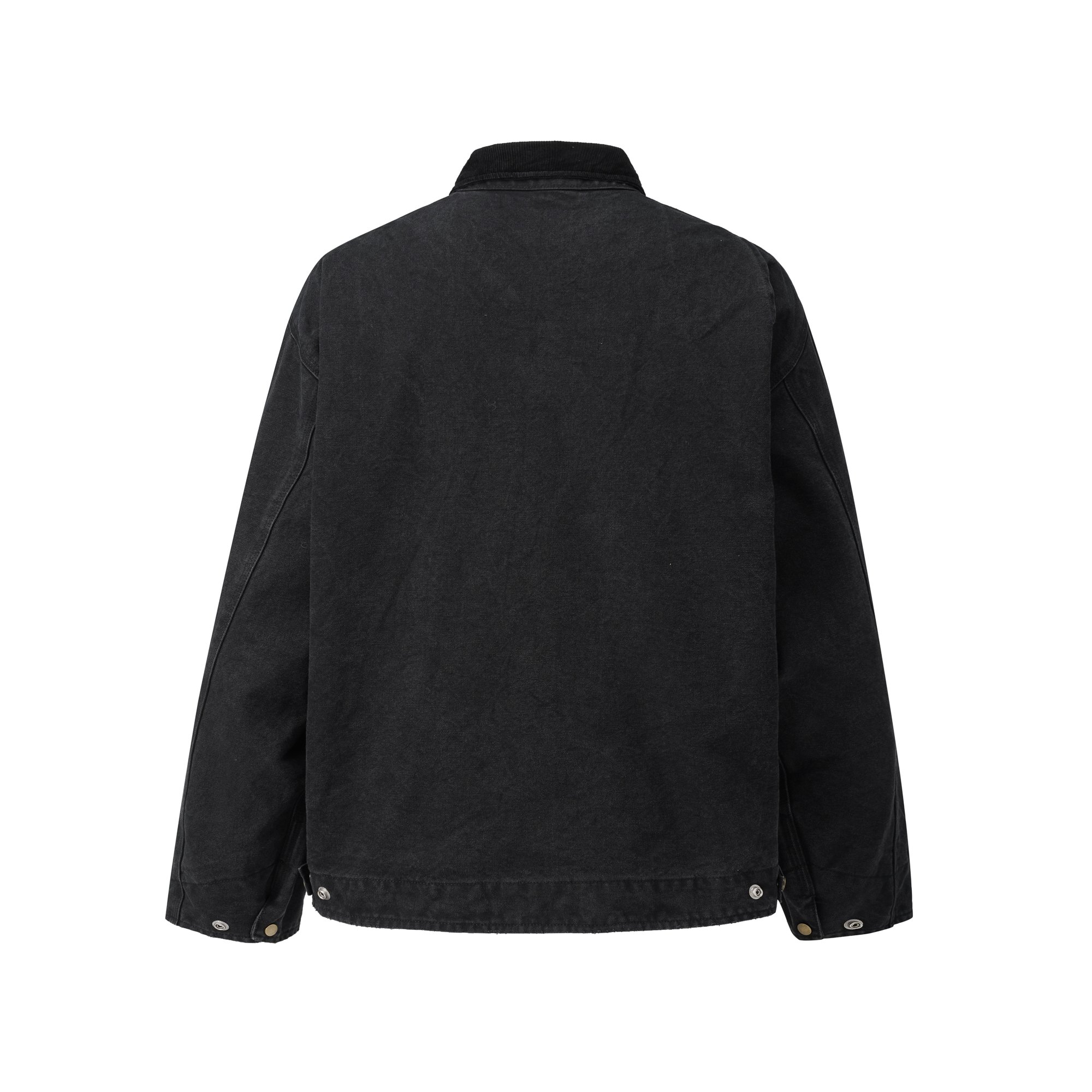 OEM High quality brand stock drop shipping model fashion work plus size custom canvas jacket for men stylish denim men jacket