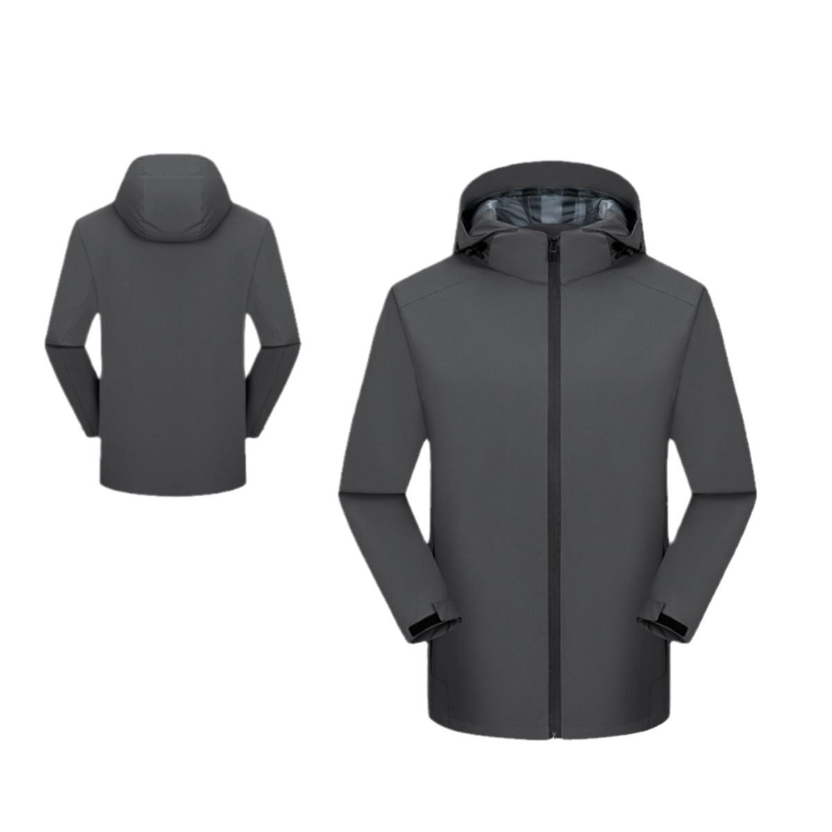 Men's Lightweight Waterproof Rain Jacket Hooded Shell Outdoor Raincoat Hiking Windbreaker Jacket
