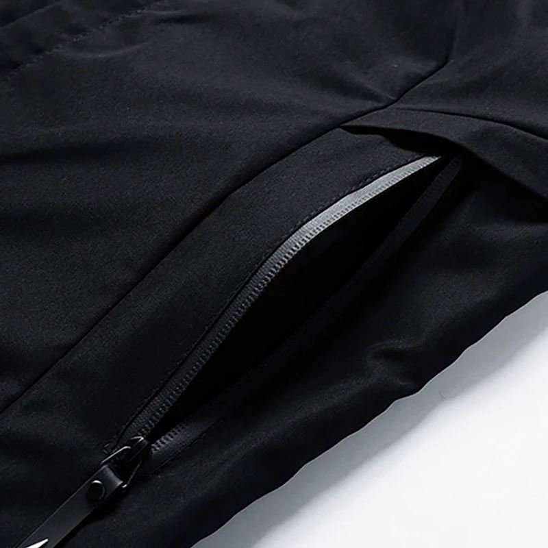 8230763 Men Hooded Jacket Windbreaker Fashion Male Bomber Jacket Coat Streetwear Overcoat Harajuku Mens Clothing Large Size