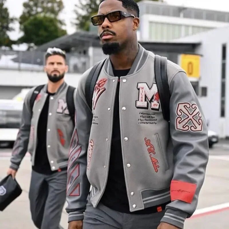 Custom Manufacturer High Quality Embroidery Leather Sleeves Letterman Varsity Jackets For Men Varsity Custom men's jackets