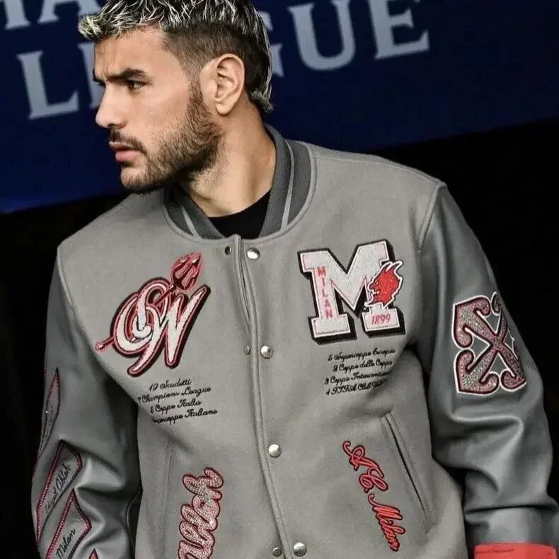 Custom Manufacturer High Quality Embroidery Leather Sleeves Letterman Varsity Jackets For Men Varsity Custom men's jackets