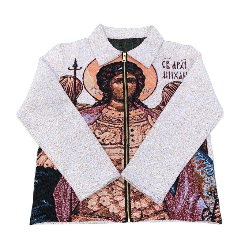 Men's Tapestry Jacket Plus Size Woven Jacquard Blanket Tapestries Streetwear Coats Jackets For Men