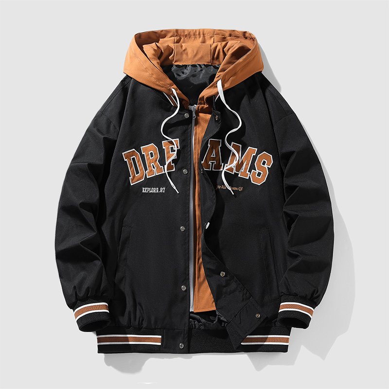 2024 New Features Men's Plus Size Embroidered Hooded Jacket Autumn&Winter All-match Jacket For Men Custom Size Jacket