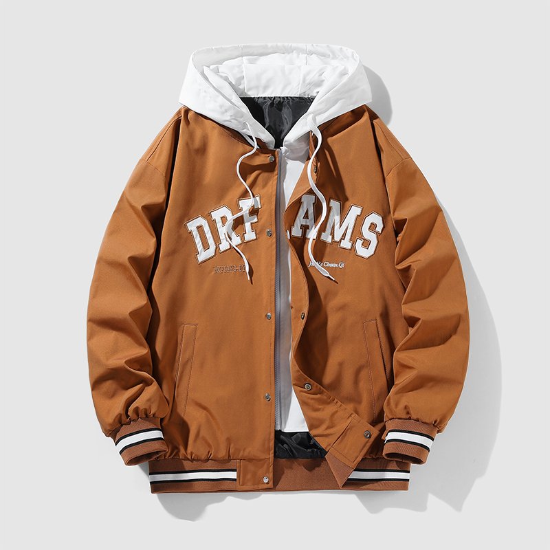 2024 New Features Men's Plus Size Embroidered Hooded Jacket Autumn&Winter All-match Jacket For Men Custom Size Jacket