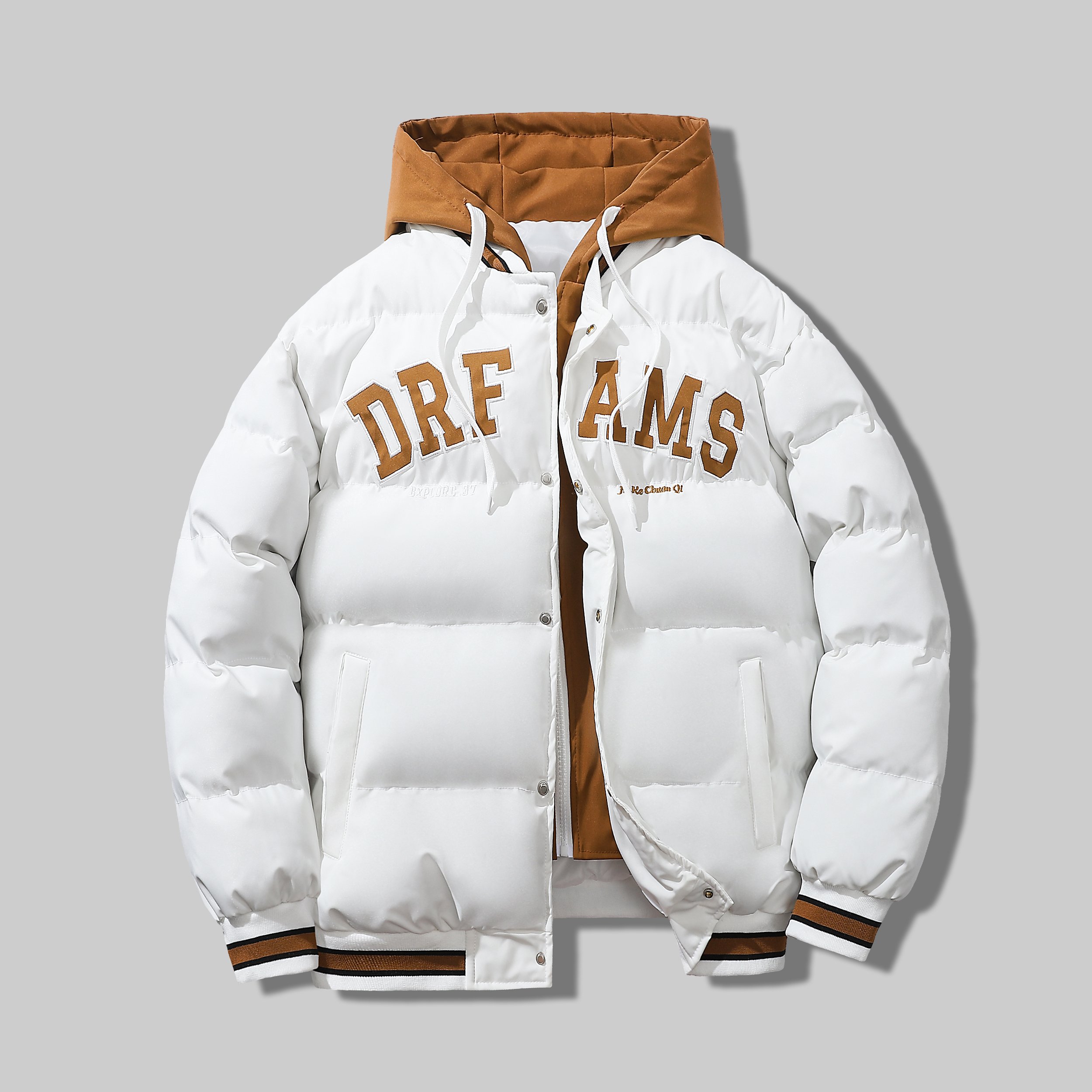 2024 New Features Men's Plus Size Embroidered Hooded Jacket Autumn&Winter All-match Jacket For Men Custom Size Jacket