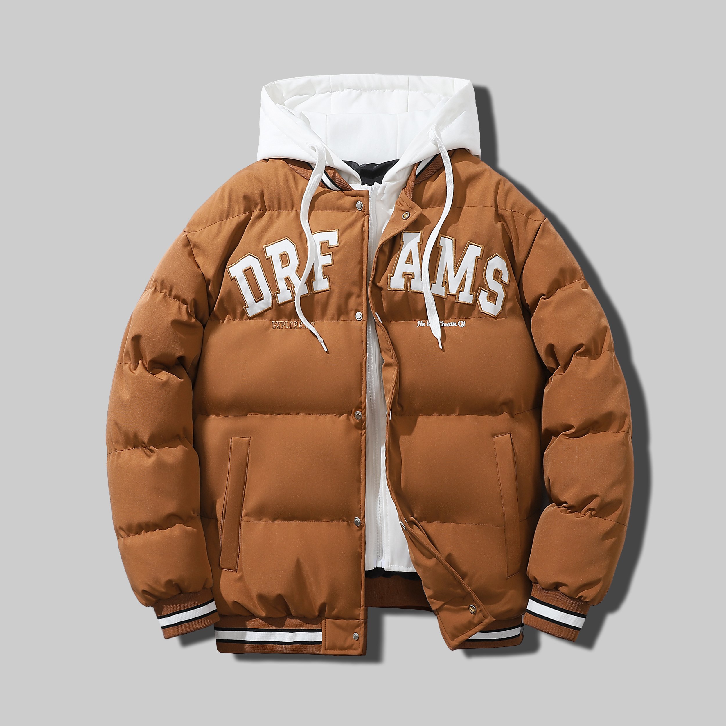 2024 New Features Men's Plus Size Embroidered Hooded Jacket Autumn&Winter All-match Jacket For Men Custom Size Jacket
