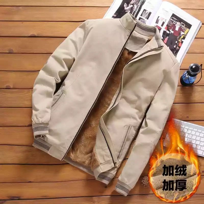 Liu Ming Winter Warm Wholesale 2024 New Arrivals Men Thick Fleece Bomber Jackets Windbreaker Stand Collar Outerwear Parka Coats
