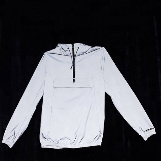 Custom Unisex 3m Reflective Half-Zip Jacket Men's Windbreaker Jacket Stylish Windbreaker Jacket