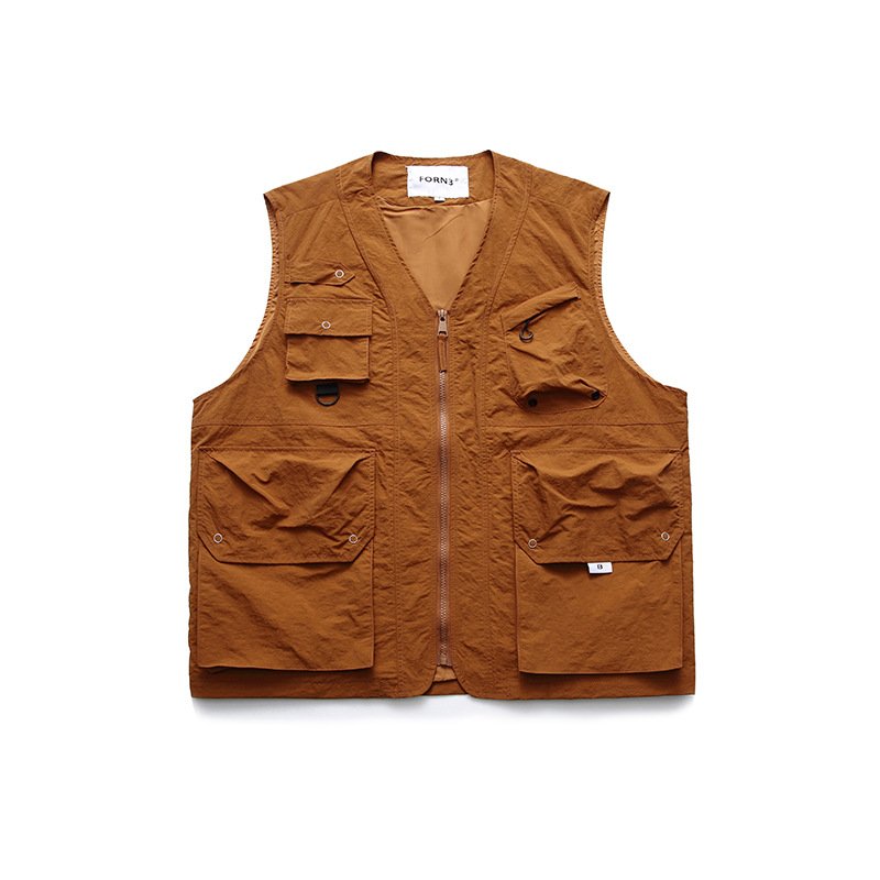 Outdoor Work Vest Mens Custom Logo Fishing Photography Vest Jacket Plus Size Men's Multi-pocket Mesh Utility Vest Waistcoats