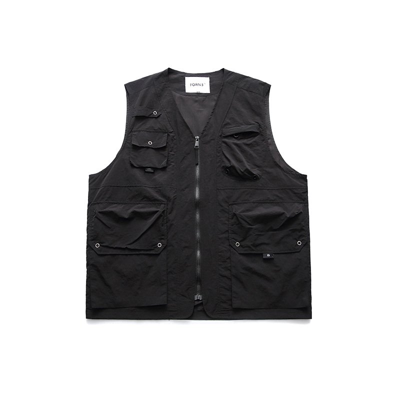 Outdoor Work Vest Mens Custom Logo Fishing Photography Vest Jacket Plus Size Men's Multi-pocket Mesh Utility Vest Waistcoats