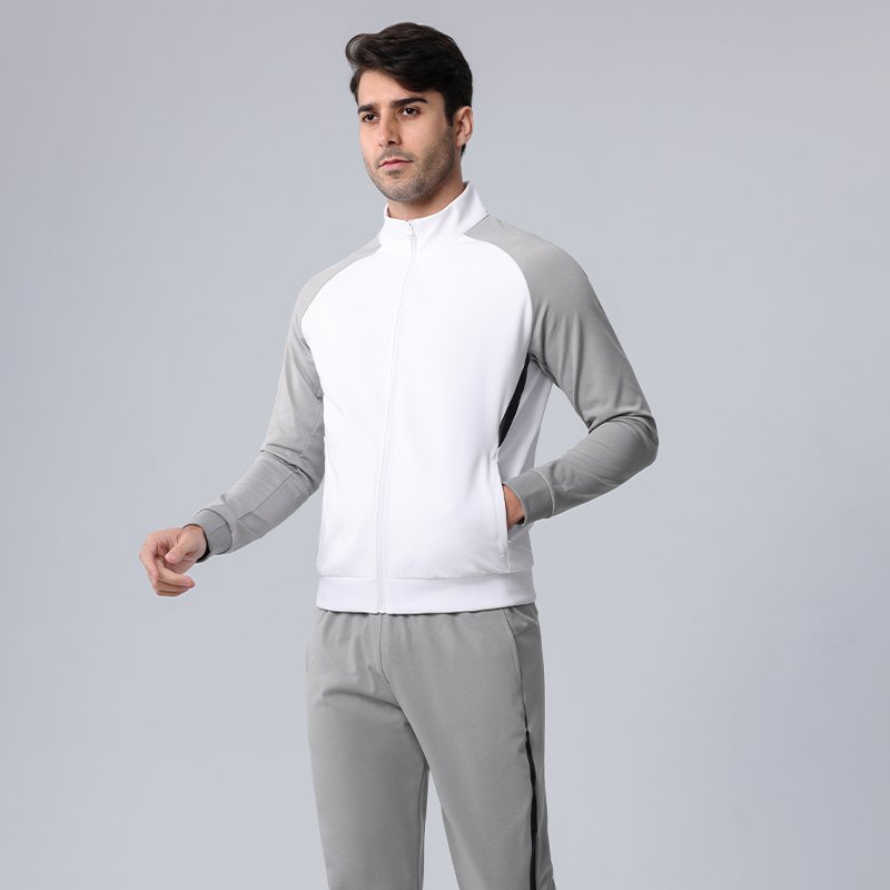 Mens Casual Tracksuit Long Sleeve Sweatsuit Athletic Set Full Zip Running Jogging Sports Jacket