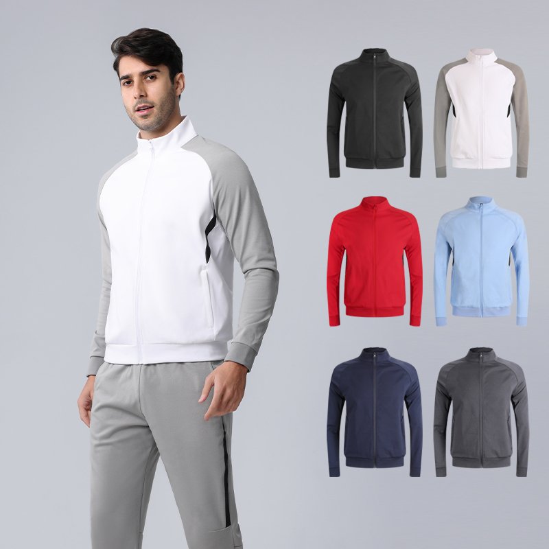 Mens Casual Tracksuit Long Sleeve Sweatsuit Athletic Set Full Zip Running Jogging Sports Jacket