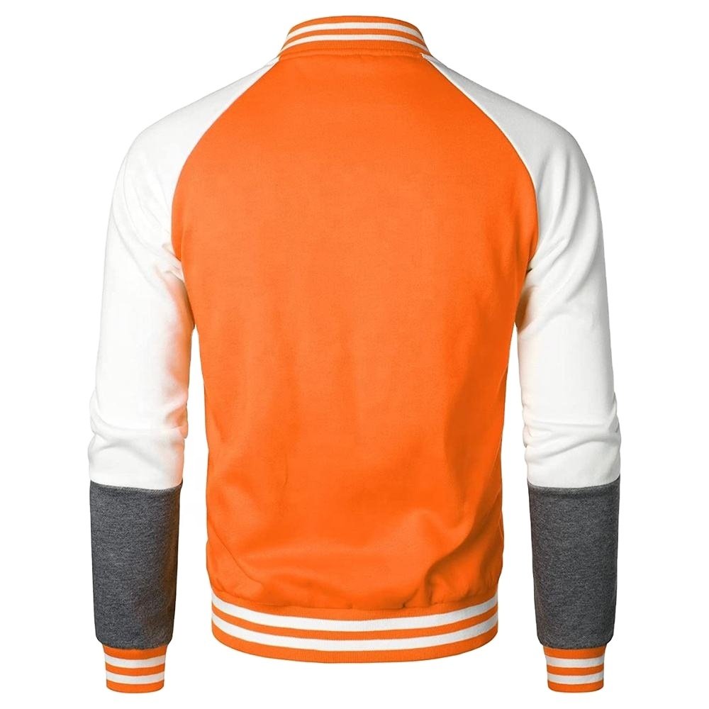 Streetwear Fashion Fleece Varsity Jackets Contrast Colors Bomber Jacket Top Quality Design High Quality Men's Varsity Jackets