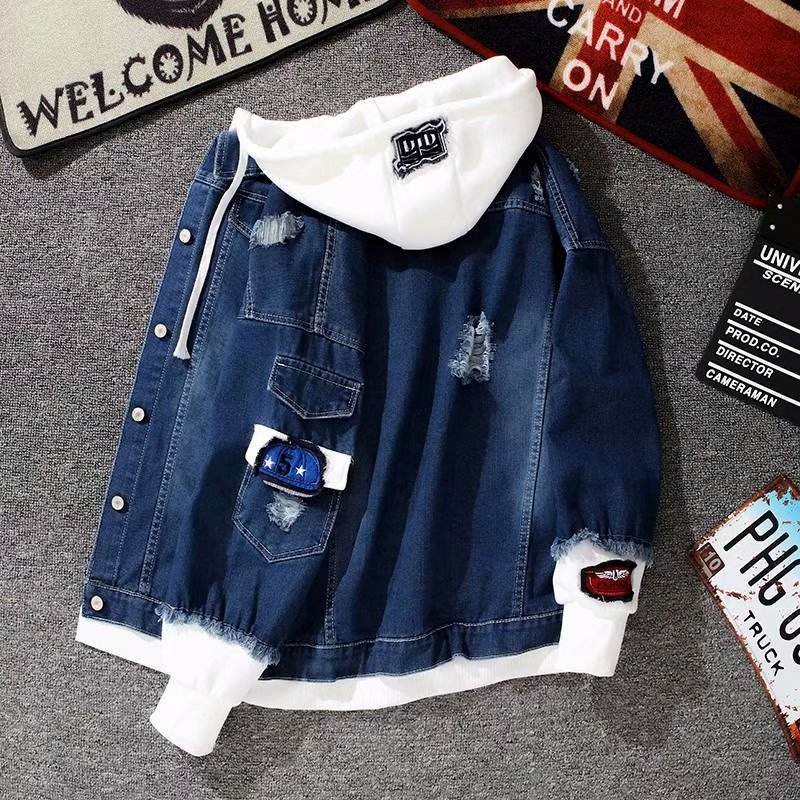 Wholesale High Quality Mens Jeans Jacket Custom Oversized Denim Jacket Denim Jacket For Men dropshipping
