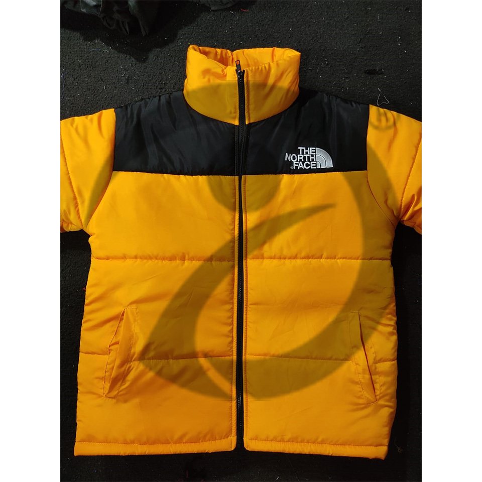 Yellow And Black Winter North Puffer Face Jacket Thicken Winter Coat Warm North Face Puffer Jacket