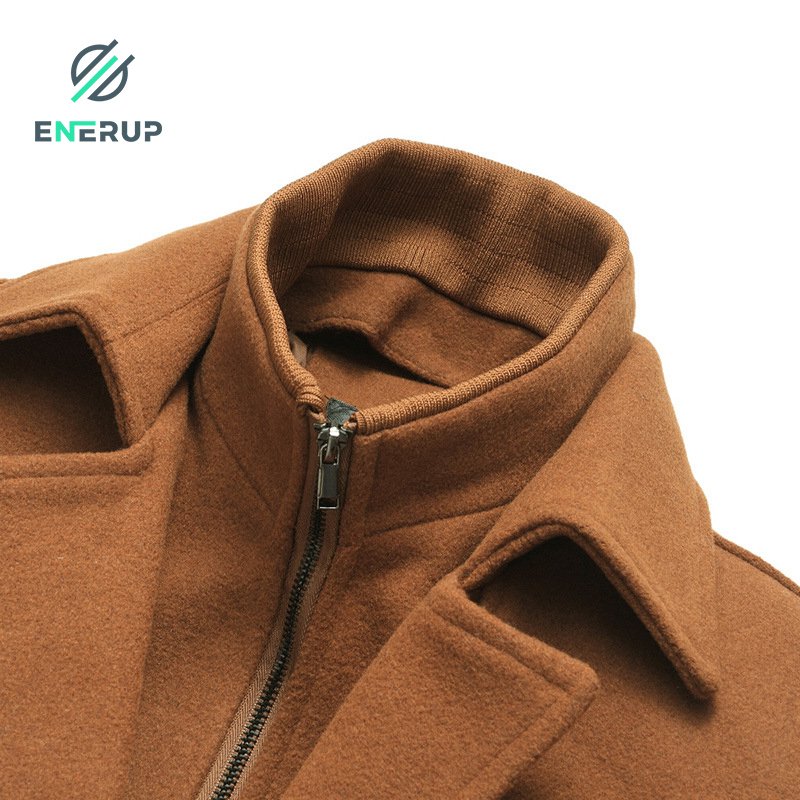 Enerup ready to ship wholesale hot sale medium length business casual woolen jacket