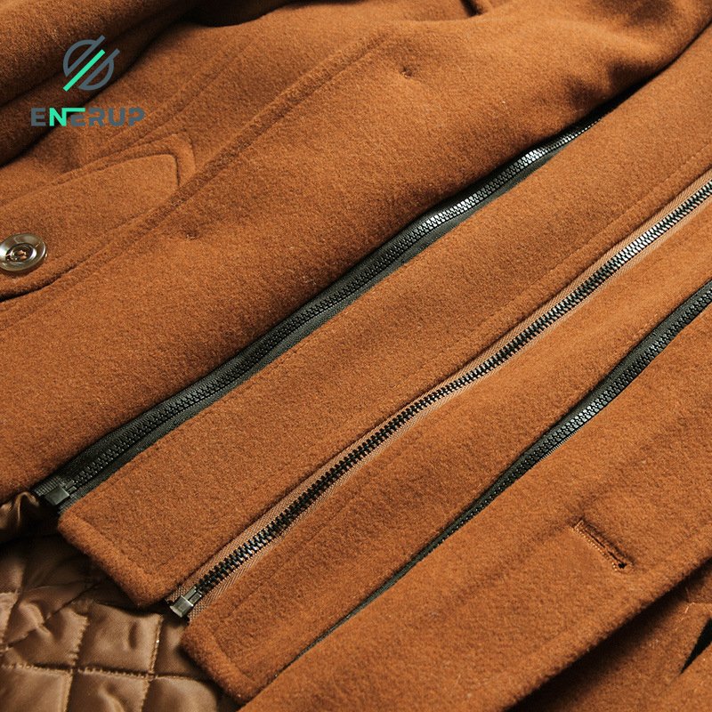 Enerup ready to ship wholesale hot sale medium length business casual woolen jacket