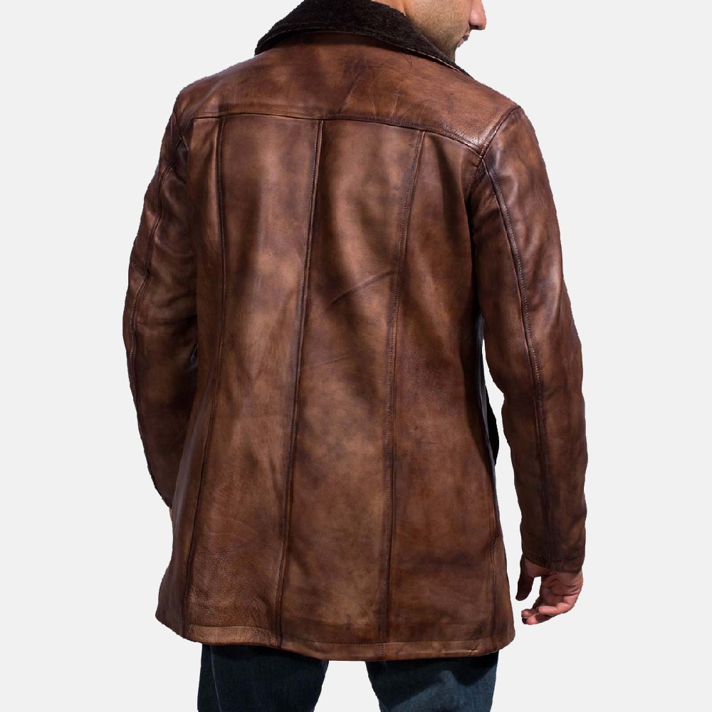 High street Brand Leather Coat Men's Autumn Winter New Thickened Warm Detachable Fur Collar Business Casual Leather Jacket Men