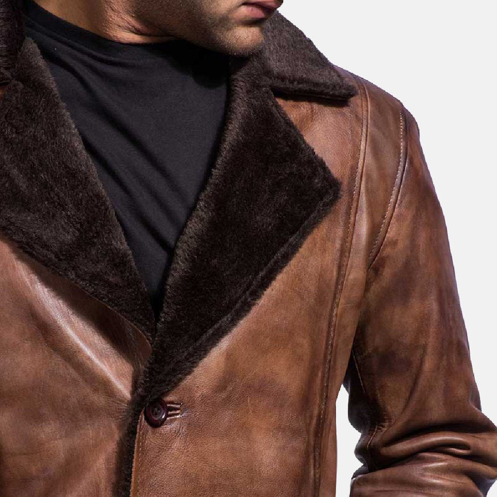 High street Brand Leather Coat Men's Autumn Winter New Thickened Warm Detachable Fur Collar Business Casual Leather Jacket Men