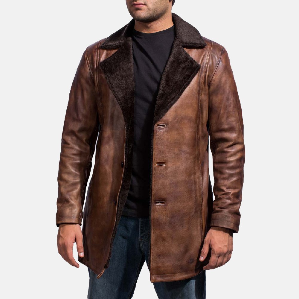 High street Brand Leather Coat Men's Autumn Winter New Thickened Warm Detachable Fur Collar Business Casual Leather Jacket Men