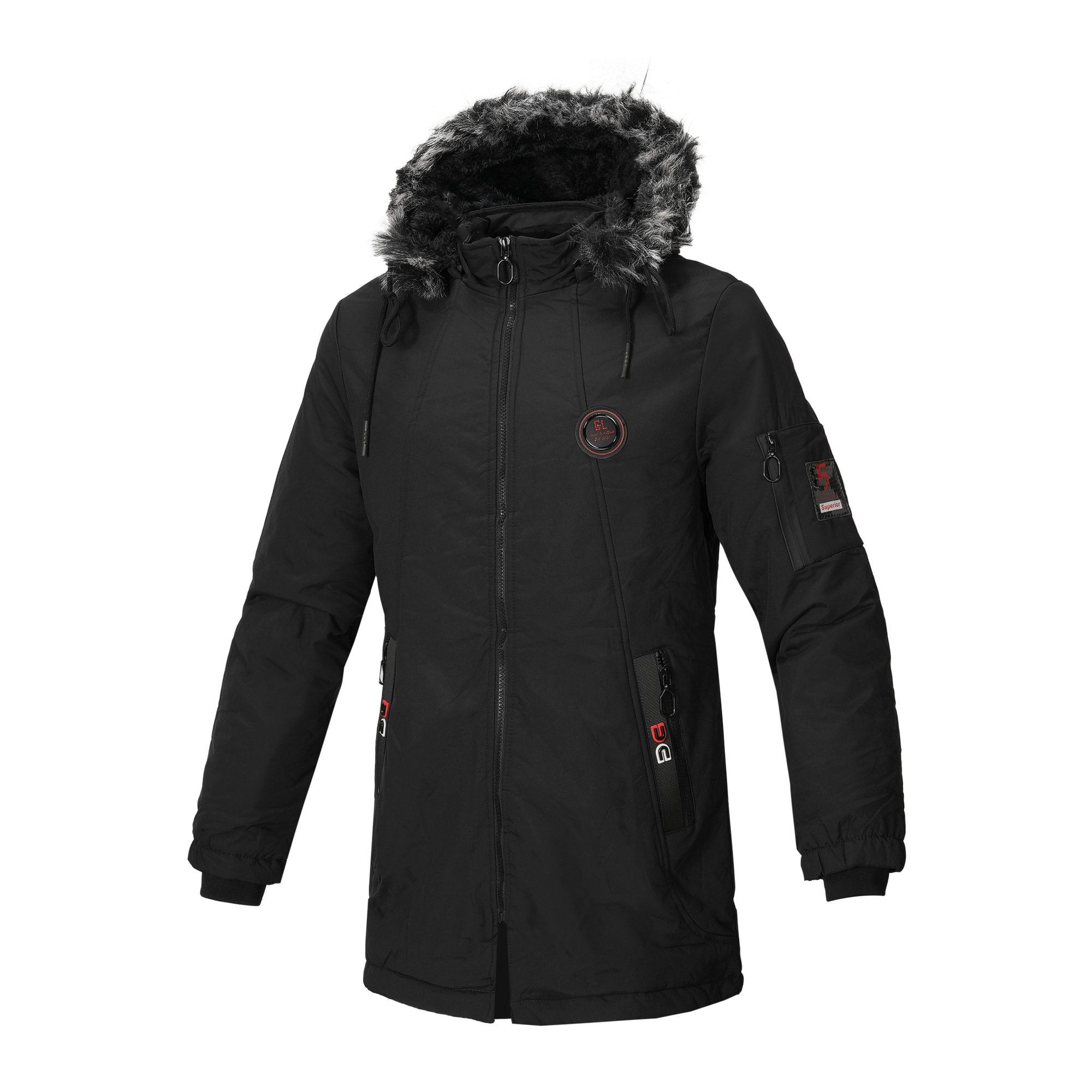 Mens Zip Up Hooded Jacket Winter Coat Men's Parkas Jacket For Men Stylish