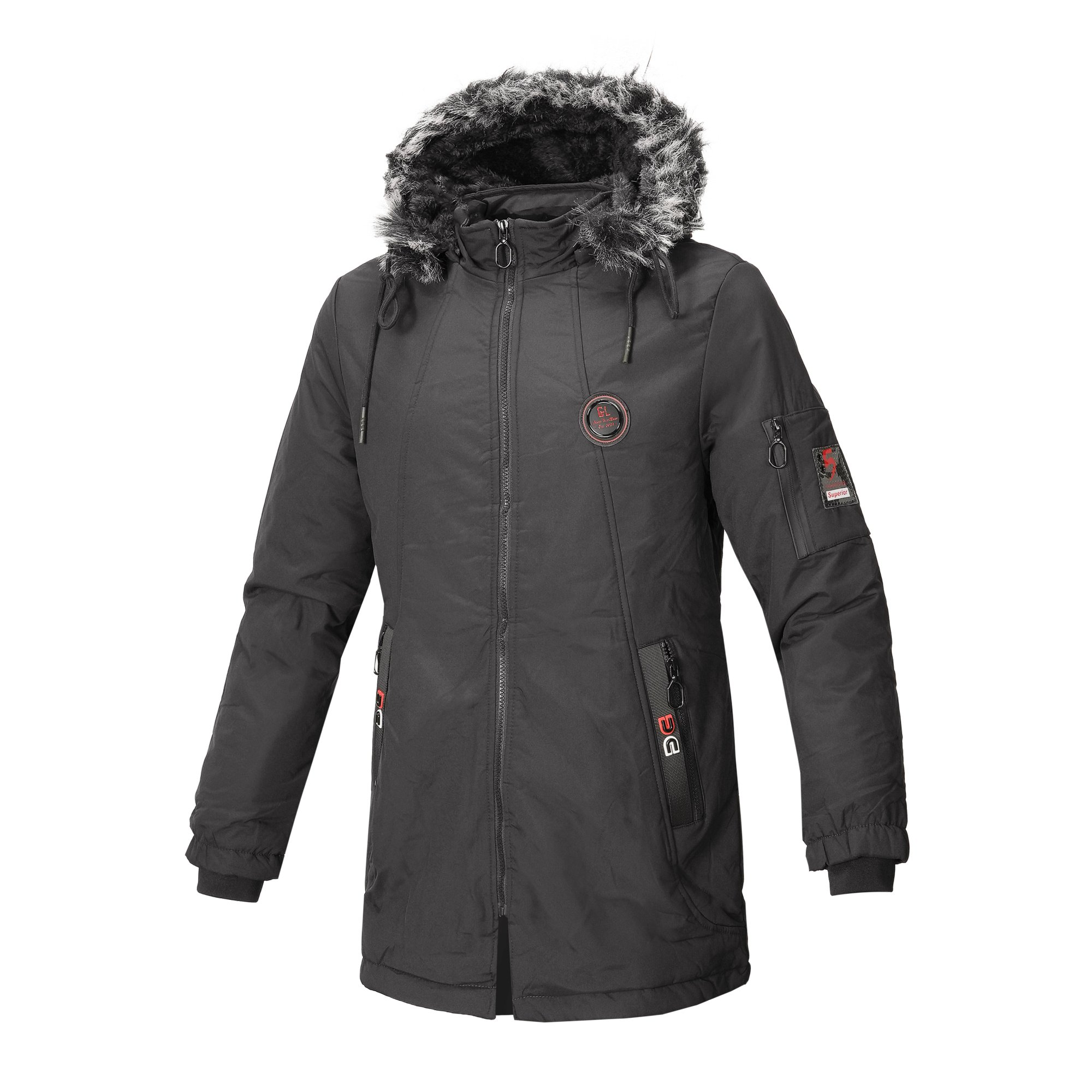 Mens Zip Up Hooded Jacket Winter Coat Men's Parkas Jacket For Men Stylish