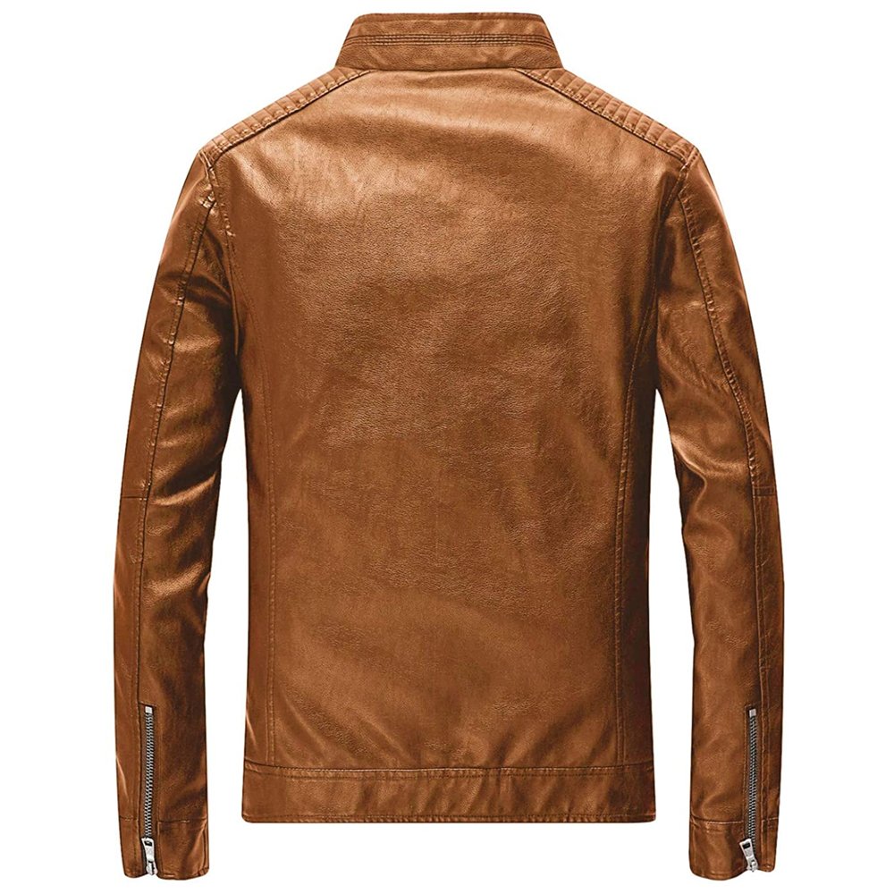 2024 New Fashion Designs Boys Classic Biker Jacket Motorcycle Pu Faux Leather Jacket For Men Jackets 2024
