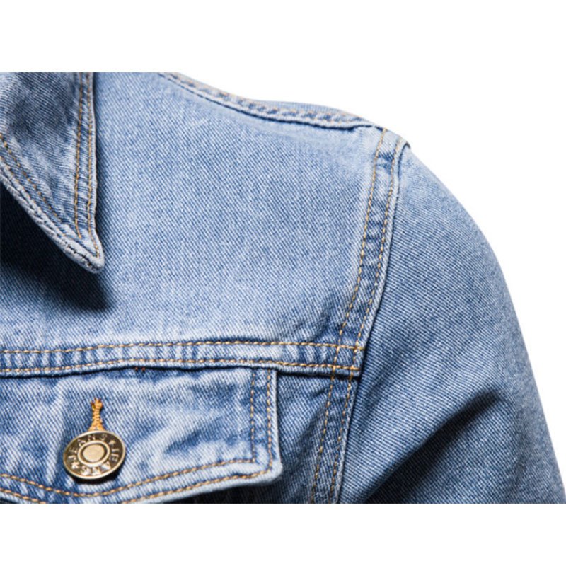 Men's denim jacket cotton casual slim jacket