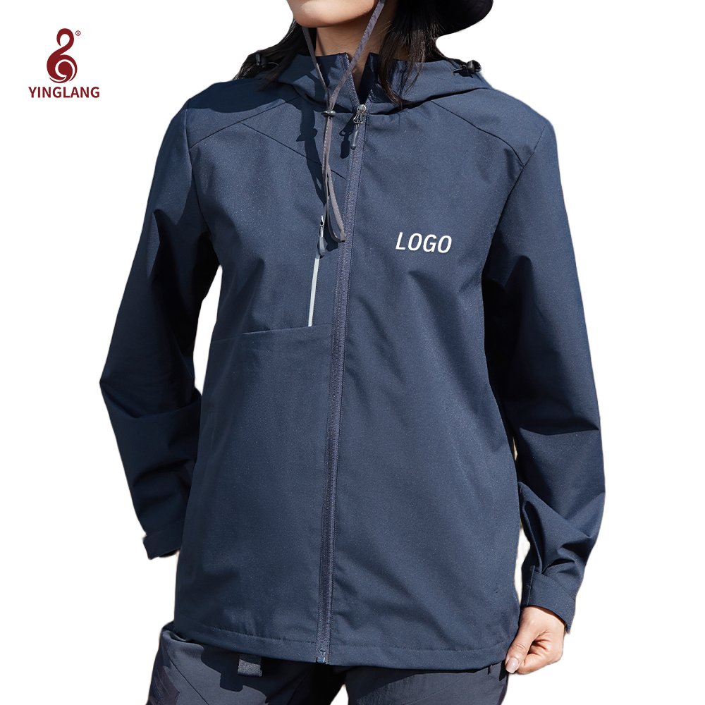 Men's Custom Logo Sportswear Full Zip Active Wear Windbreaker with Two Tone Spandex Polyester Popular