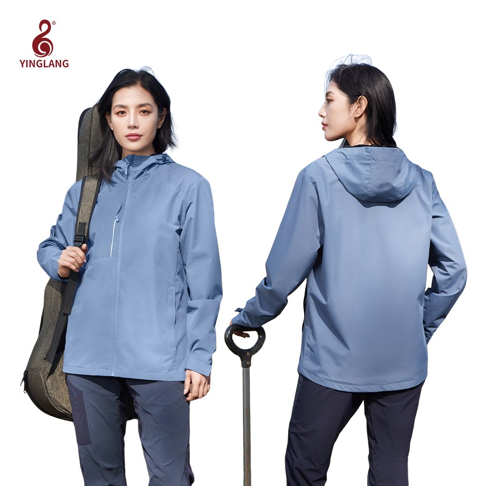 Men's Custom Logo Sportswear Full Zip Active Wear Windbreaker with Two Tone Spandex Polyester Popular