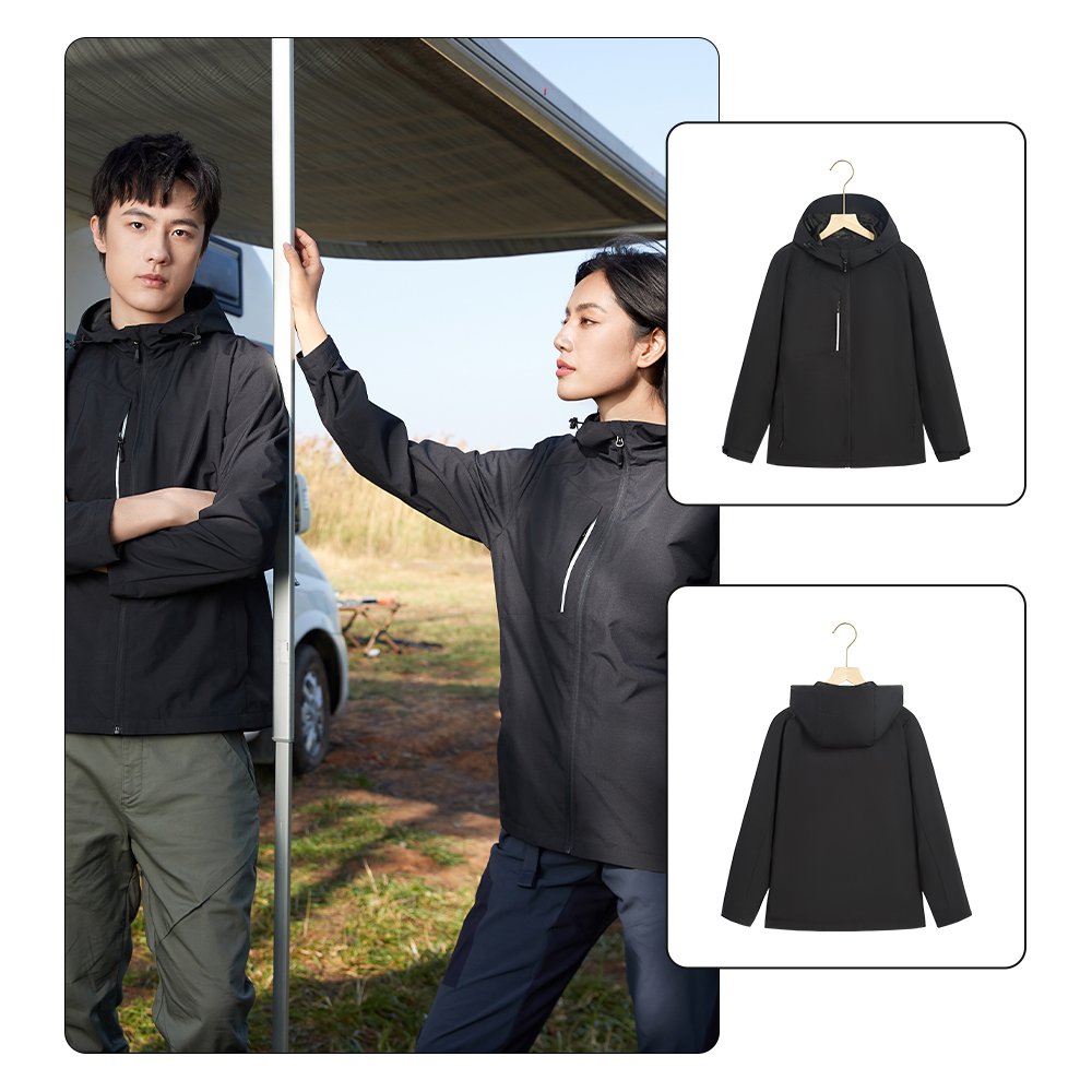 Men's Custom Logo Sportswear Full Zip Active Wear Windbreaker with Two Tone Spandex Polyester Popular