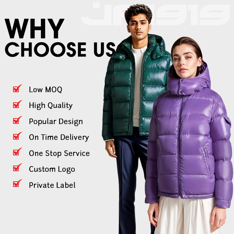 2024 Men's Jacquard Puffer Jacket Windproof Khaki Canvas Logo Thickened Varsity Style Standing Collar Hood for Autumn Winter